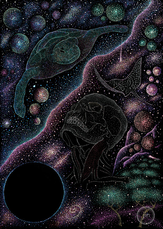 Soul versus Ego: Psychedelic Visionary Art: Gallery-wrapped ready to hang canvas print